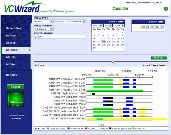 VC Wizard calendar view
